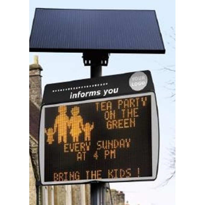 Panou LED de informare stradala - conexiune 4G – panou solar